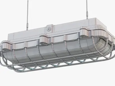 Light Industrial Hanging Low-poly 3D model