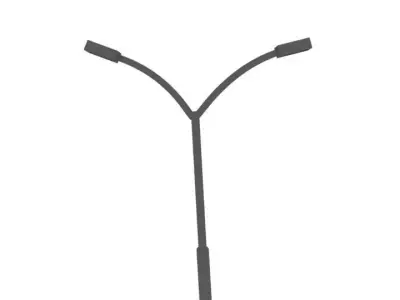 street light Free low-poly 3D model 4