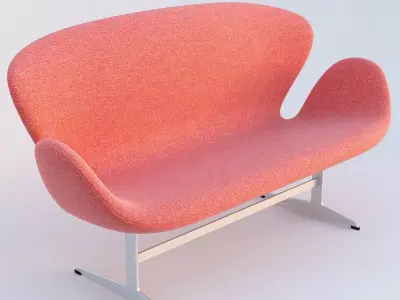 Swan Sofa 3321 - fabric upholstery 3D model