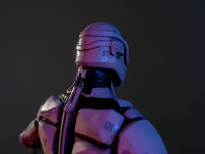 Sci-Fi Rigged Game Ready Character Low-poly 3D model