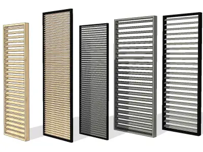 Vertical Sun Screen Louvre Panels 3D model