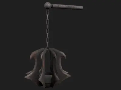 Hanging Torch Low-poly 3D model