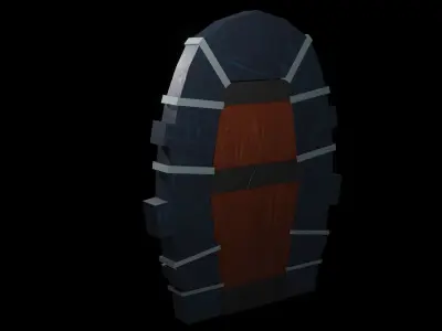 Door stylized Low-poly 3D model