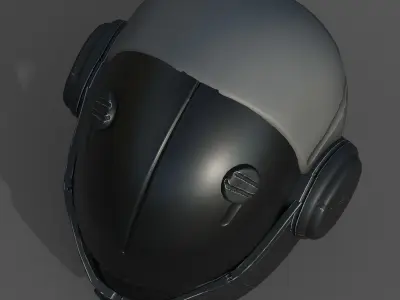 Helmet scifi military futuristic PBR textures  Low-poly 3D model