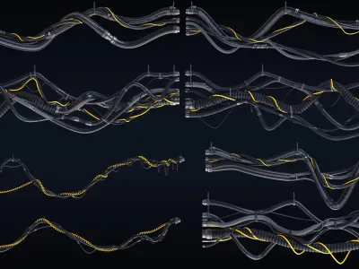 Cables and Wires set 3D model