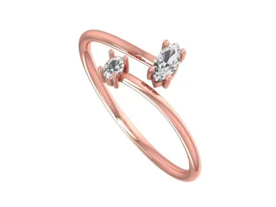 Women Light Weight Band Ring 3D print model