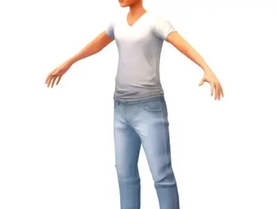 Cartoon High Poly Subdivision Avatar 010 Low-poly 3D model