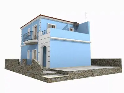 Tho Storey Building - House Low-poly 3D model