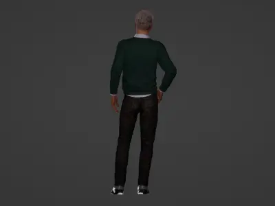 Serene Sage Oriental Elegance 3D Model 3D model