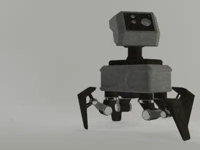 Robot Explorer II Low-poly 3D model