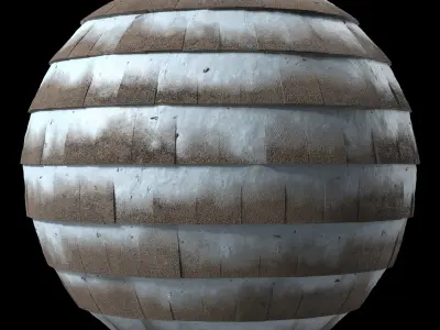 Roof Tile Materials 66- Concrete Roofing by Sbsar Seamless Pbr Texture