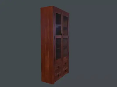 WoodCabinet Low-poly 3D model
