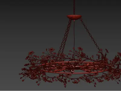 Fiore Crown Chandelier 3D model