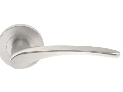 Eurospec Tirolo Satin Stainless Steel Solid Door Handle 3D model