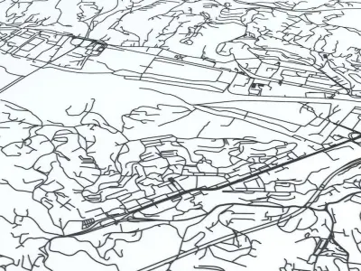 Sochi Road Network and Streets 3D model