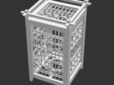 Kumiko Japanese Shoji Lantern - Kiriasa 3D print model