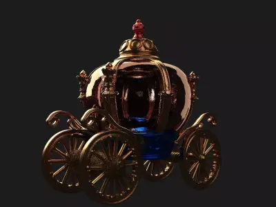 Chinese Ancient Carriage Figure  3D model