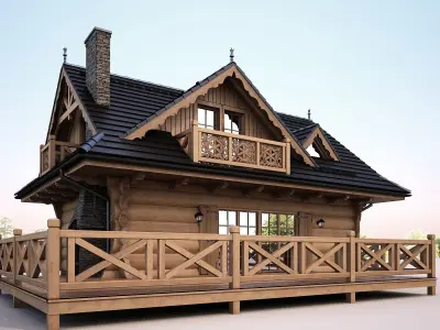 small highlander house dom54 3D model