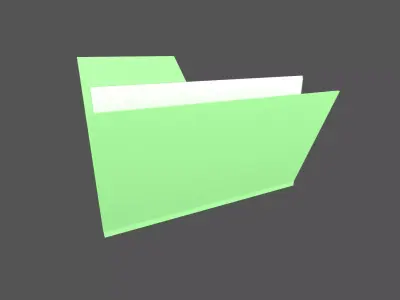 Folder v1 007 Low-poly 3D model