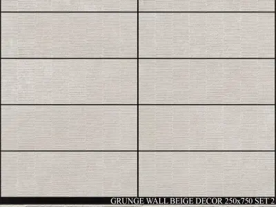 Peronda Grunge Wall Beige Decor 250x750 Set 2 3D model