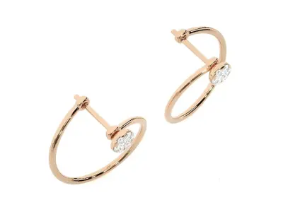 Light wt Women Diamond Earrings  3D print model