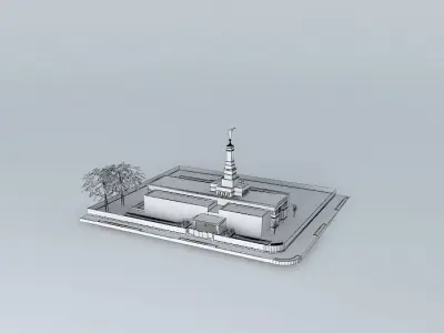 LDS. Temple Montevideo Uruguay, Templo Mormon, 103 rd. operat... Free 3D model