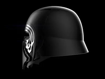 Kylo Ren mask Low-poly 3D model