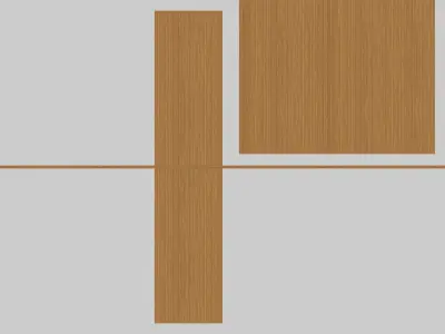 Modern Interior Wood Door - Real Wood UVW Maps - MUTE 4-1 - 4-1C 3D model