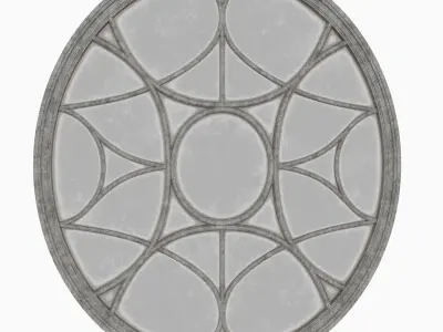 Castle window round 3D model