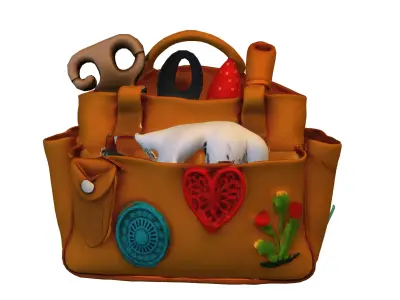 Pack Bags Low-poly 3D model