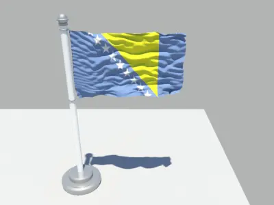 Bosnia and Herzegovina flag 3D model