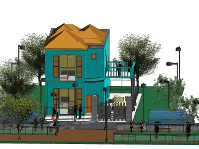 Revit House Project 3D model