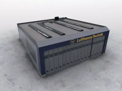 LBSF Hangar 2 Low-poly 3D model