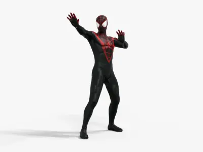 Ultimate Spider-Man Black Low-poly 3D model