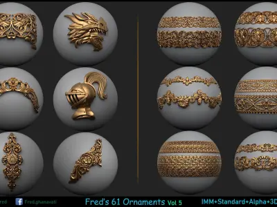 Freds 61 Classical Ornaments Vol 5 Low-poly 3D model