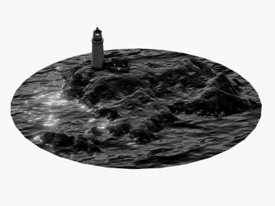 Lighthouse Low-poly 3D model 5