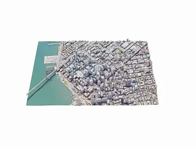 San Francisco city Low-poly 3D model