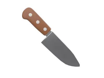 Kitchen Knife Emoji v1 002 Low-poly 3D model