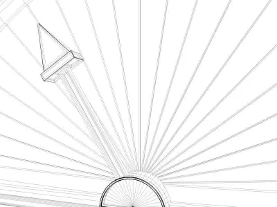 Fancy Elevator Mechanical Level Signal 3D model