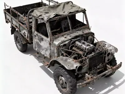 Wasteland Wrecks And Scavenged War Machines Collection 3D Model Pack