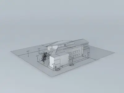 Maintenance Building with Offices Free 3D model