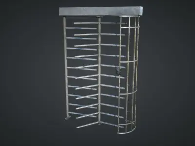 Security Turnstile Low-poly 3D model
