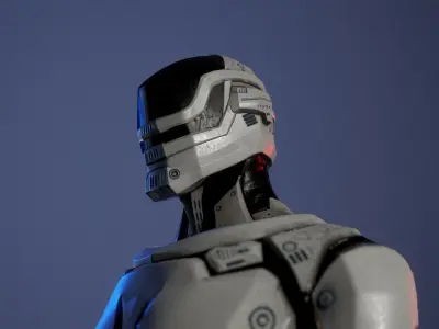 Sci-Fi Rigged Game Ready Character Low-poly 3D model