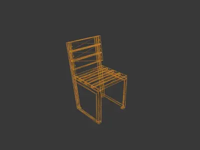 Garden Chair 02 Low-poly 3D model
