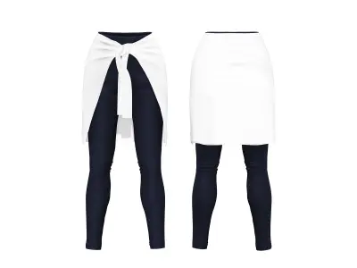 Leggings With Wrapped Around Shirt Low-poly 3D model