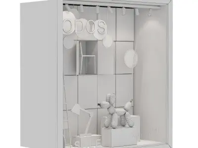 Shop window display 3D model