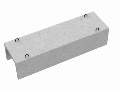Concrete Trench 3D model purchase