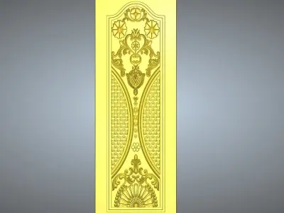 Wood Carving Door 3D model