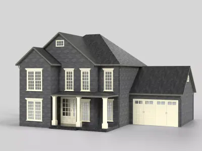 British House Design 16T1 Low-poly 3D model