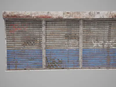 Roller Shutter Door Low-poly 3D model